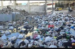 Trash Mounds Piled Up in AlSabina Camp for Palestinian Refugees 
