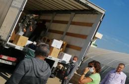 Food Aid Distributed to Palestinian Refugees from Syria in Lebanon