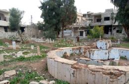 Playground Turned into Cemetery in Palestinian Refugee Camp in Syria