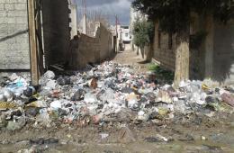  Palestinian Refugees in Syria’s AlHusainiya Camp Raise Concerns over Health Risks of Uncleared Garbage, Waste Water