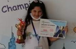 Palestinian Refugee Girl from Syria Wins 3rd Place at UAE Mental Math Contest