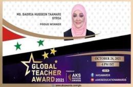 Palestinian Refugee Women Nominated Teacher of the World 