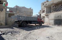 UNRWA Workers Clear Rubble from Deraa Camp