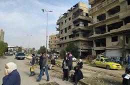 Displaced Families Continue to Return to Yarmouk Camp for Palestine Refugees