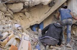 Dozens of Dead Bodies Trapped Under Rubble in Yarmouk Camp