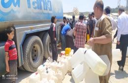 Palestinian Families in Northern Syria Displacement Camp Denounce Water Dearth