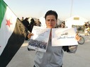 المهجرون الفلسطينيون في الشمال السوري يعتصمون ضد صفقة القرن ومؤتمر البحرين 