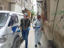 جانب من فعاليات مكافحة فايروس الكورونا في مخيم الوافدين بريف دمشق 