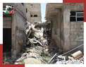 جانب من الدمار في بلدة حجيرة التي تقطنها عشرات العائلات الفلسطينية 