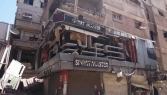 جانب من آثار الدمار في ساحة ابو حشيش وبعض حارات صفد شارع ال ١٥ المشروع وشارع اليرموك الرئيسي