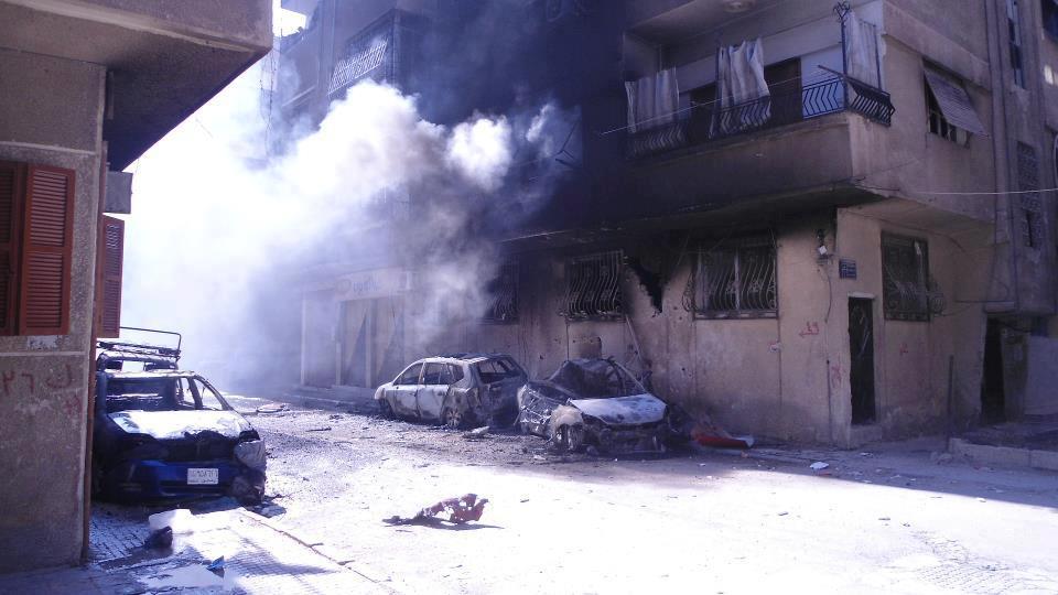 قصف صاروخي على مخيم اليرموك 