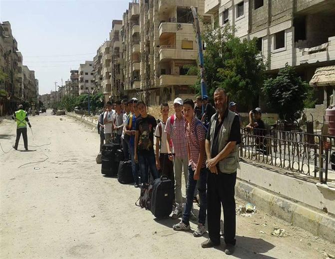 خروج مجموعة من طلاب اليرموك لتأدية امتحان سبر المعلومات