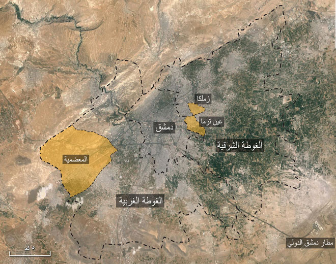 المئات من العائلات الفلسطينية النازحة إلى الغوطة الشرقية تعاني من أزمات اقتصادية متفاقمة