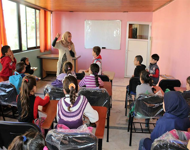 الخيرية تفتتح مركز تعليمي لأطفال اللاجئين الفلسطينيين السوريين والسوريين بمنطقة وادي الزينة في لبنان