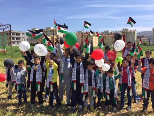 أطفال فلسطينيي سورية في الريحانية يشاركون  بأنشطة  حملة "انتماء"