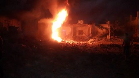 غارات جوية ليلية تستهدف مخيم خان الشيح تسفر عن وقوع اصابات بين المدنيين  