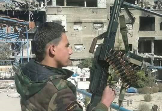 قضاء فلسطيني خلال مشاركته القتال مع النظام السوري