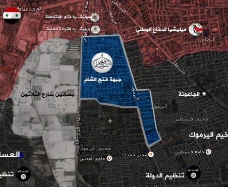 تنظيم داعش يمنع النساء من الخروج من مناطق سيطرة "تحرير الشام" في مخيم اليرموك
