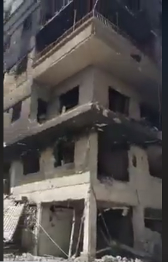 شاهد آثار الدمار بمركز الخالصة ومحيطه في مخيم اليرموك