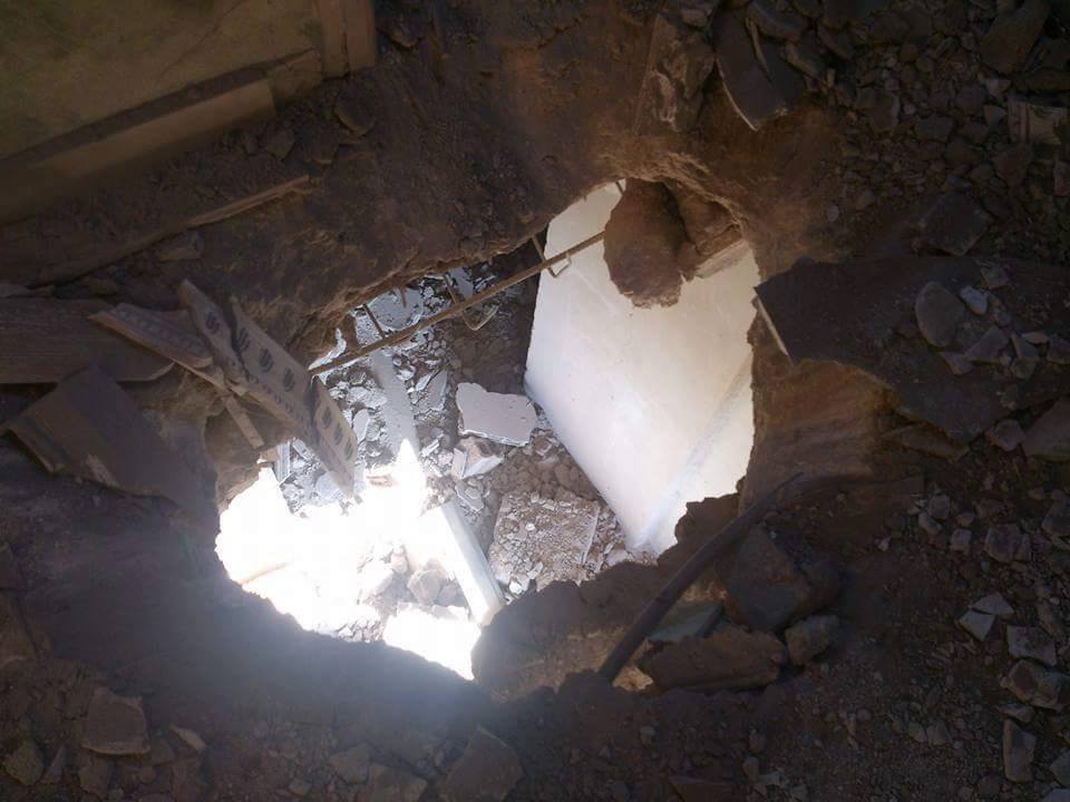 سقوط قذيفة صاروخية على منزل لاجئ فلسطيني بحلب 