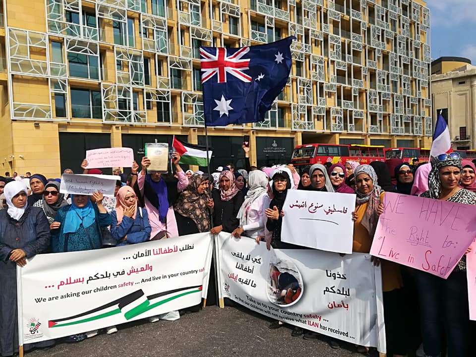 فلسطينيو سورية يعتصمون في بيروت للمطالبة باللجوء الإنساني 