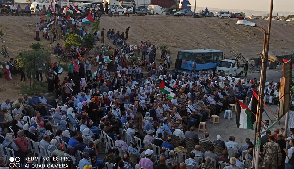 مهرجان جماهيري في مخيم جرمانا رفضاً للتطبيع 