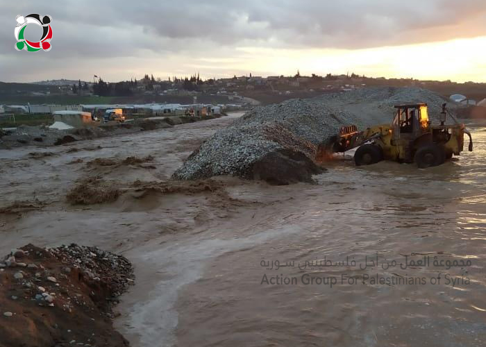 فيضان نهر عفرين يهدد سكان مخيمي دير بلوط والمحمدية