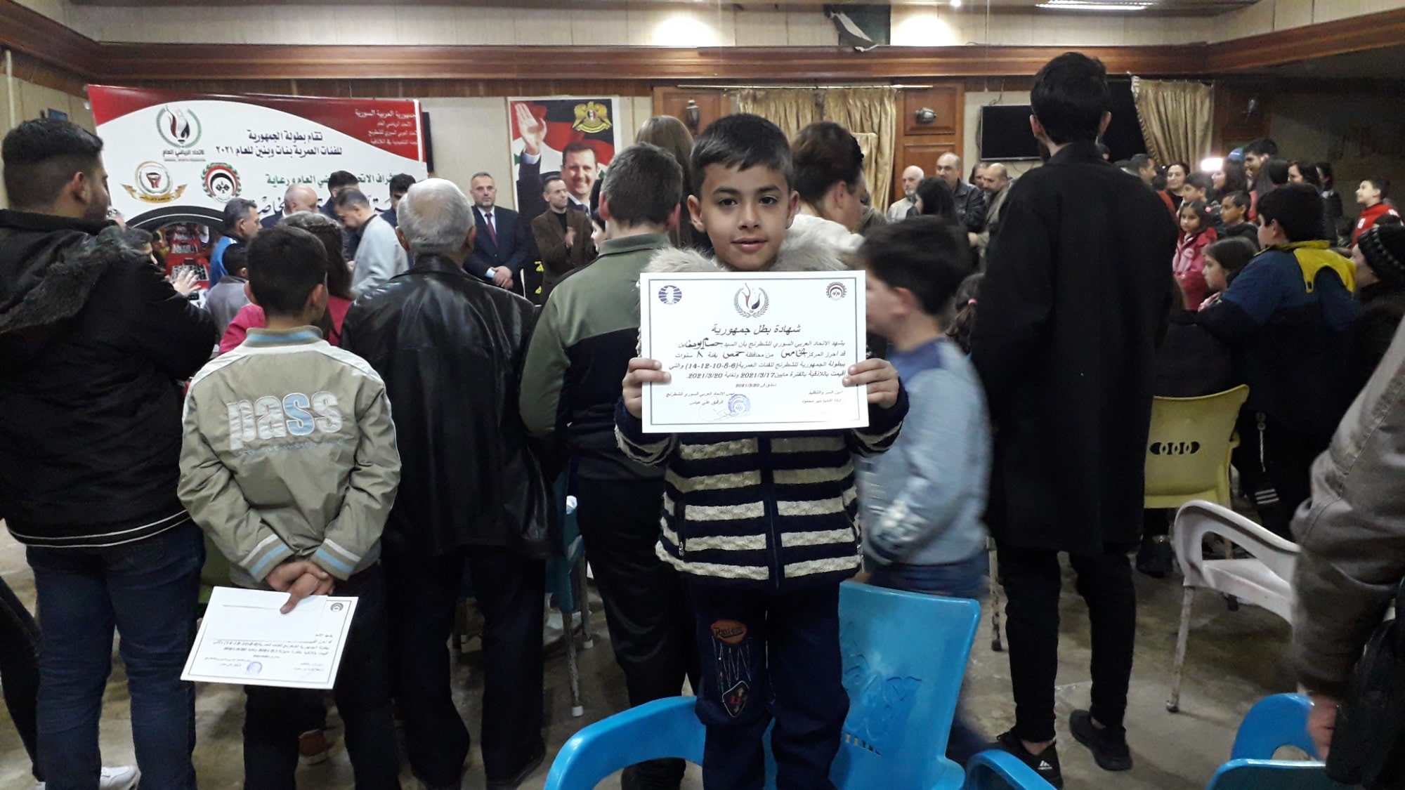 طفل فلسطيني الأول على حمص والخامس في بطولة الجمهورية للشطرنج
