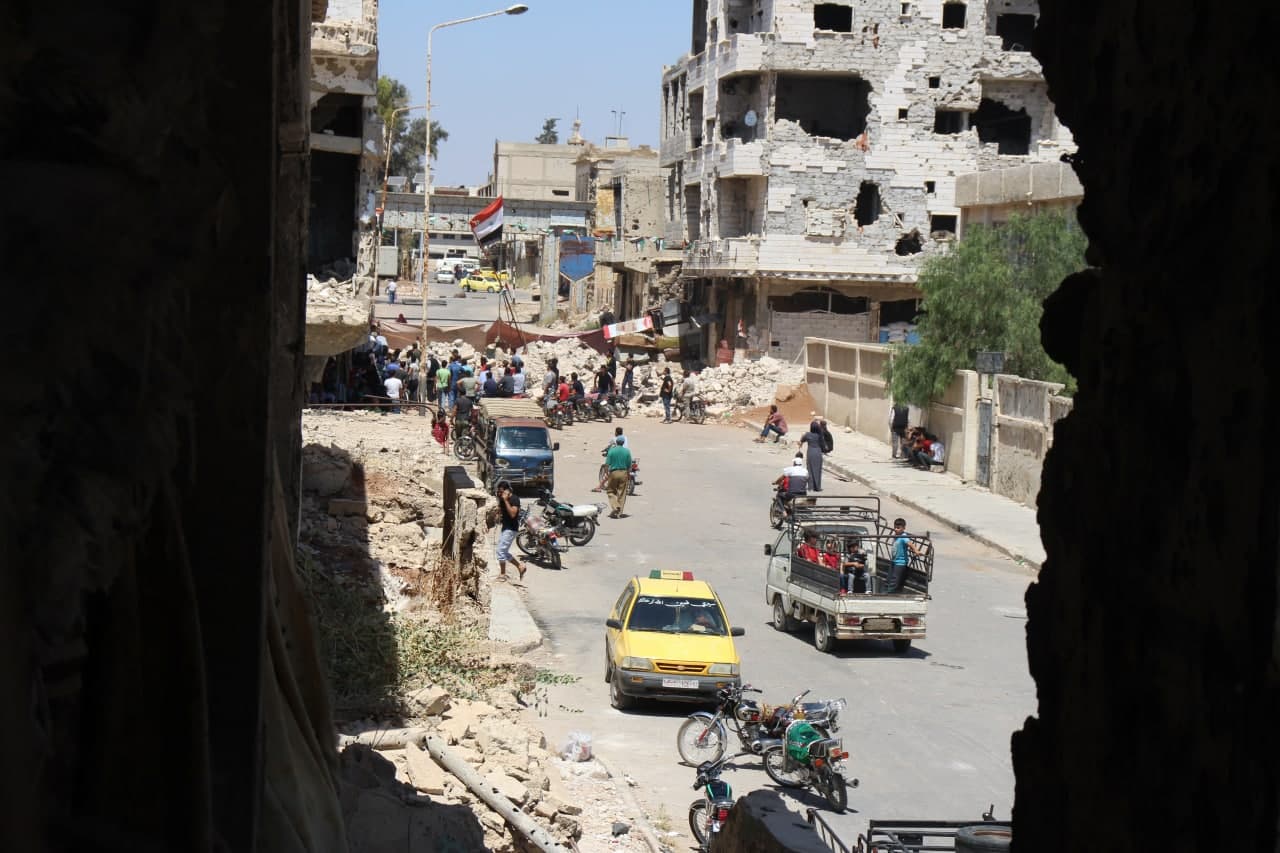درعا. قصف وقطع للماء عن الأهالي في اليوم 58 للحصار 
