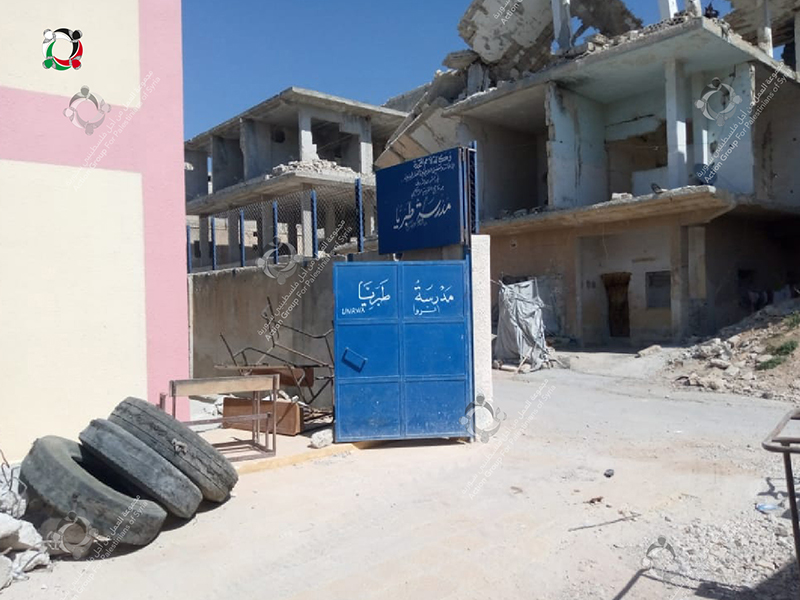 الأونروا تستكمل أعمال بناء وترميم وتأهيل منشآتها في مخيم درعا