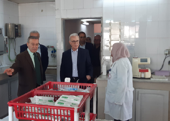 مخيم العائدين حمص.. سفير فلسطين يزور مشفى بيسان