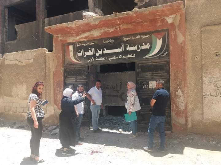 مخيم اليرموك.. البدء بترميم مدرسة حكومية وانتقادات تطال الأونروا