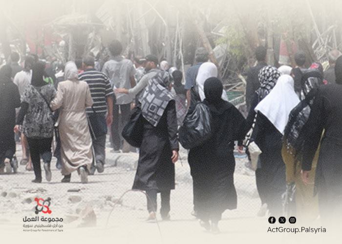 مخيم درعا يستقبل عائلات فلسطينية مهجرة من لبنان