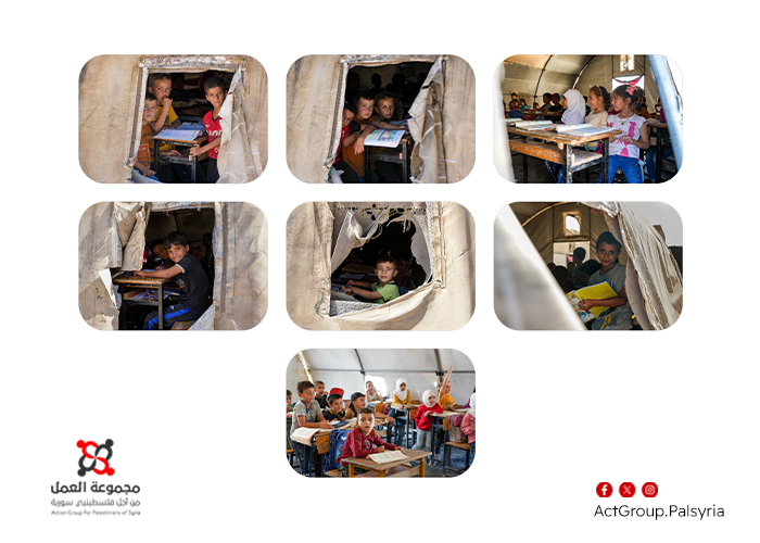 مخيم دير بلوط.. مدرسة من قماش وفصول دراسية بلا جدران  