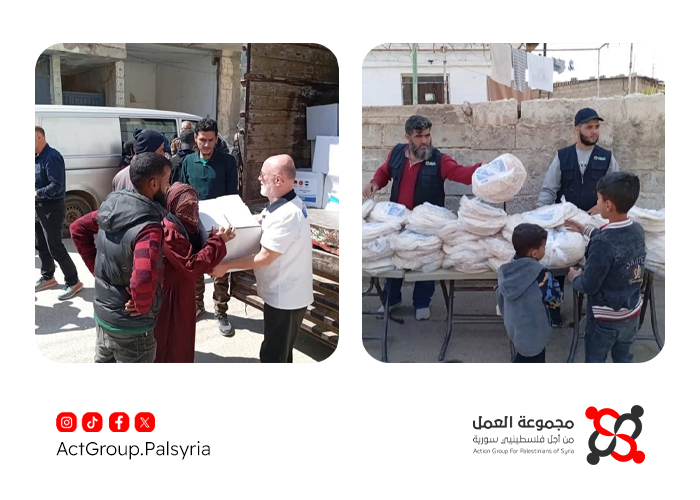 مبادرات إغاثية تطلقها هيئة فلسطين التنموية في مخيم خان الشيح