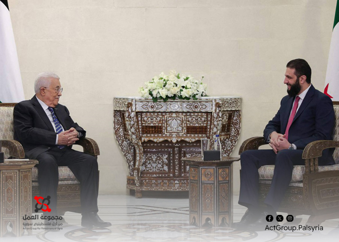 الرئيس الشرع يستقبل الرئيس الفلسطيني محمود عباس