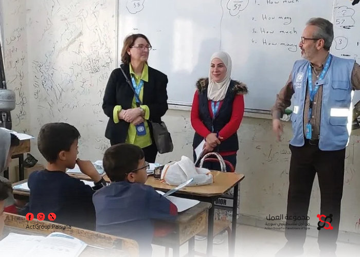 نائب المدير العام للأونروا تتفقد مدارس مخيم خان الشيح