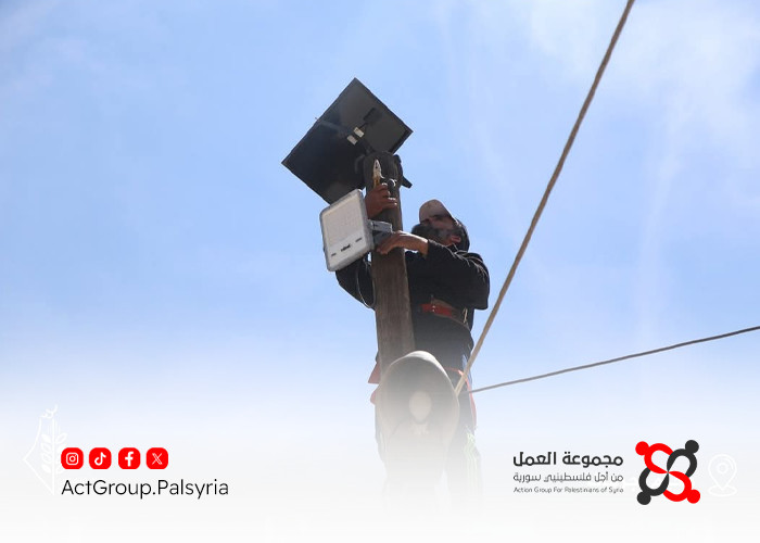 هيئة تنموية تطلق مشروعاً للإنارة الشمسية بمخيمات سبينة وجرمانا