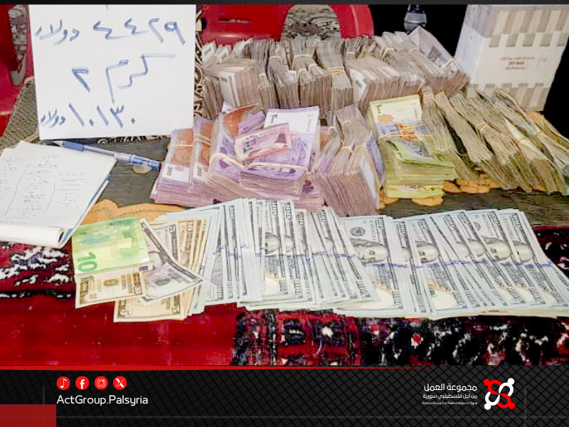 مخيم خان الشيح .الأهالي يجمعون أكثر من 10 آلاف دولار دعماً لغزة في حملة تبرعات جديدة