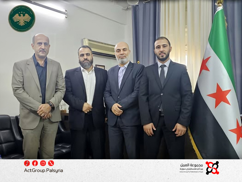 رئيس الهيئة العامة للاجئين الفلسطينيين العرب يبحث أوضاع مخيم اليرموك مع باسل أيوب