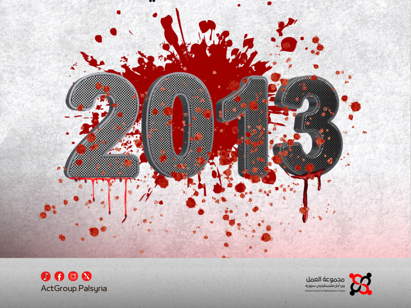 2013 العام الأكثر دموية.. تقرير يرصد ذروة استهداف الفلسطينيين في سورية