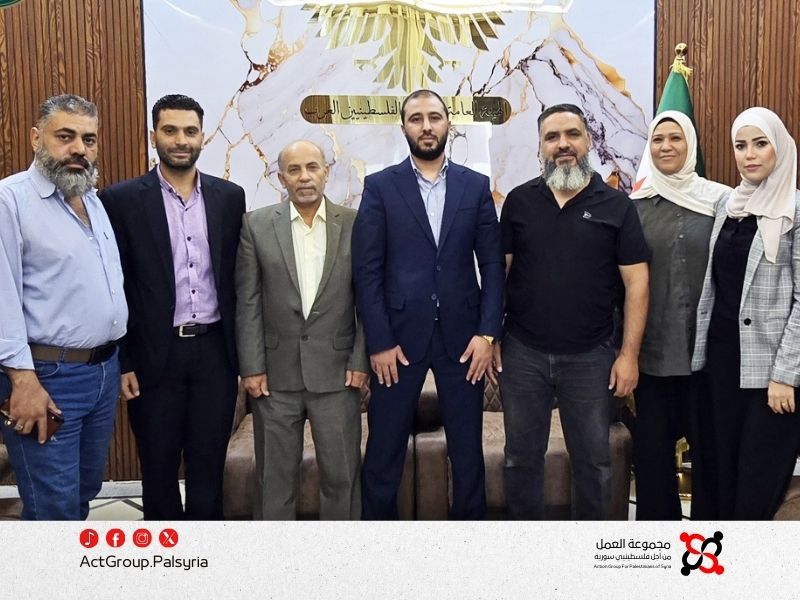 الهيئة العامة للاجئين الفلسطينيين تلتقي لجنة خدمات مخيم جرمانا لمتابعة واقع المخيم