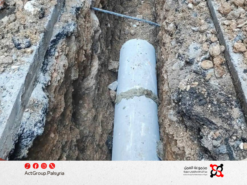 لجنة اليرموك تضبط مخالفات في مشروع صرف صحي