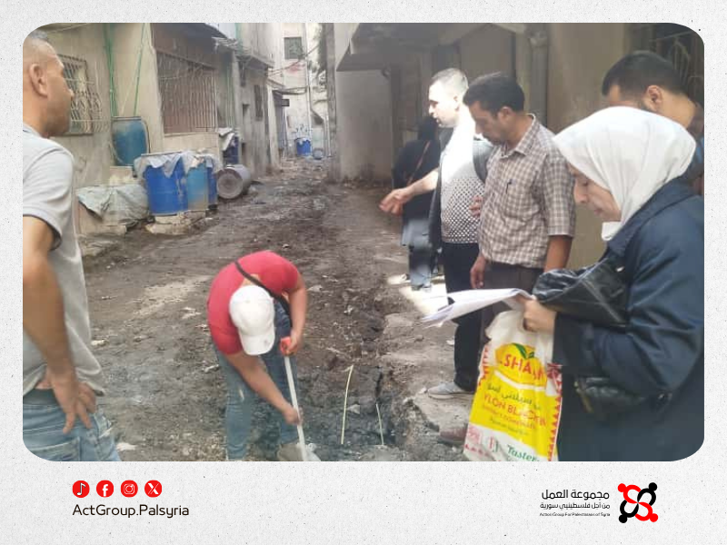 مخيم الرمل. الهيئة العامة للاجئين تتابع مشاريع البنية التحتية