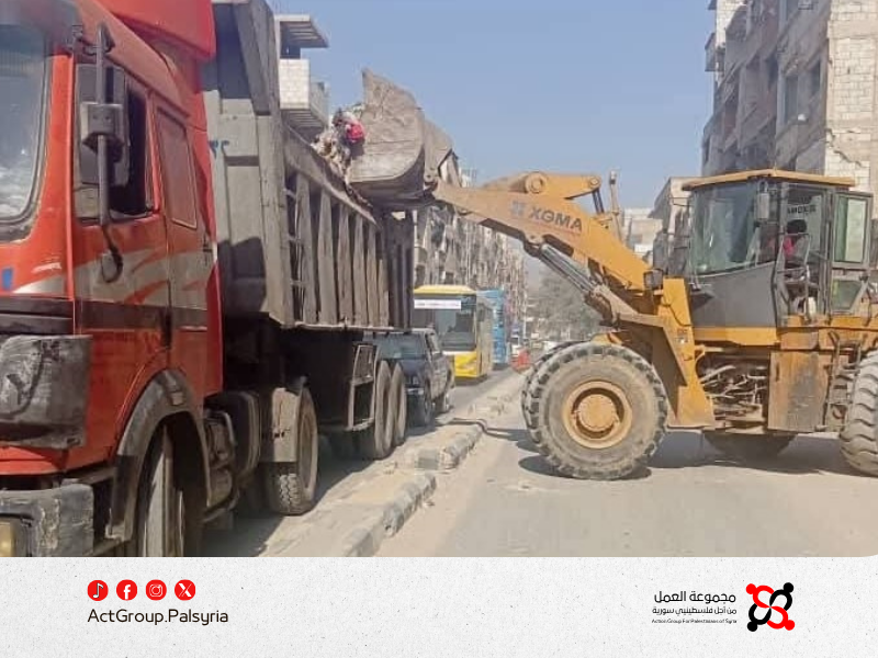 لجنة مخيم اليرموك تطلق حملة نظافة وتطالب بمحولات كهربائية جديدة