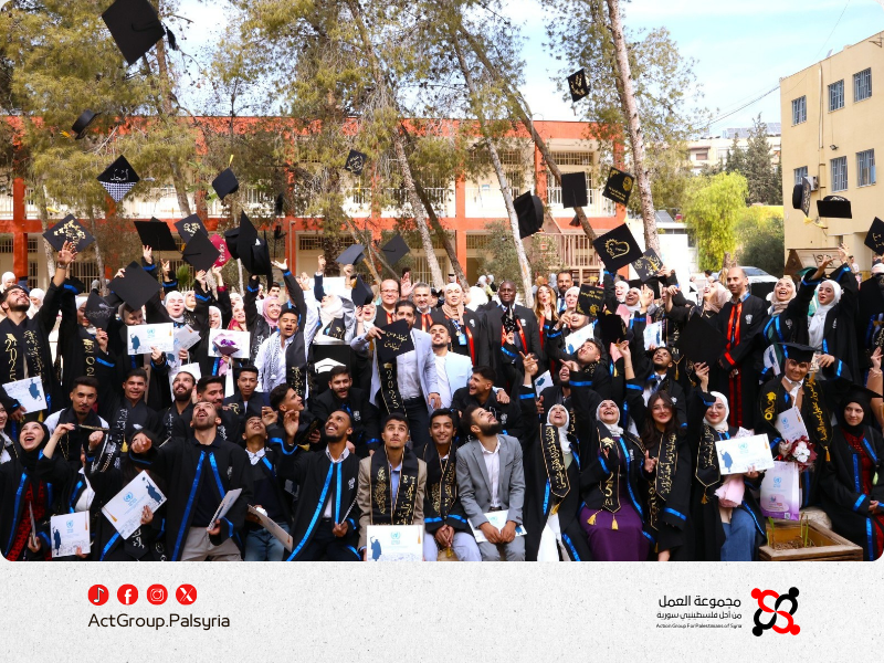 الأونروا تحتفي بتخريج 552 طالبًا وطالبة من مركز تدريب دمشق