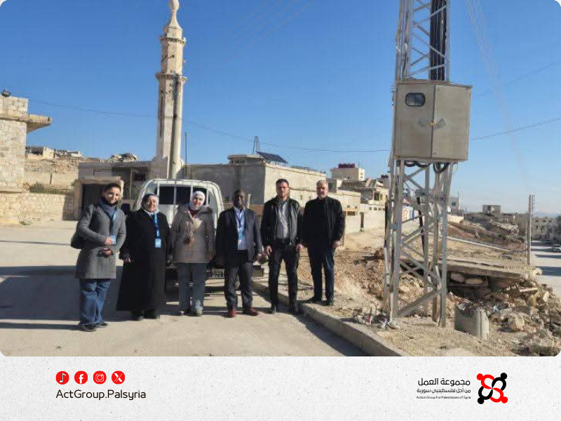 200 عائلة ضمن المرحلة الأولى لمشروع كهرباء الأونروا بمخيم حندرات