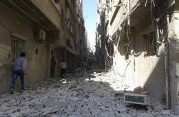 الطيران السوري يقصف مخيم اليرموك 