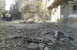 قصف ليلي على مخيم اليرموك 