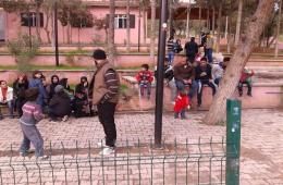لاجئون فلسطينيون من سورية يحتجون على قرار إخلاء مركز إيوائهم في كيليس التركية